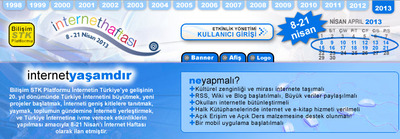 8-21 Nisan 2013 İnternet Haftası